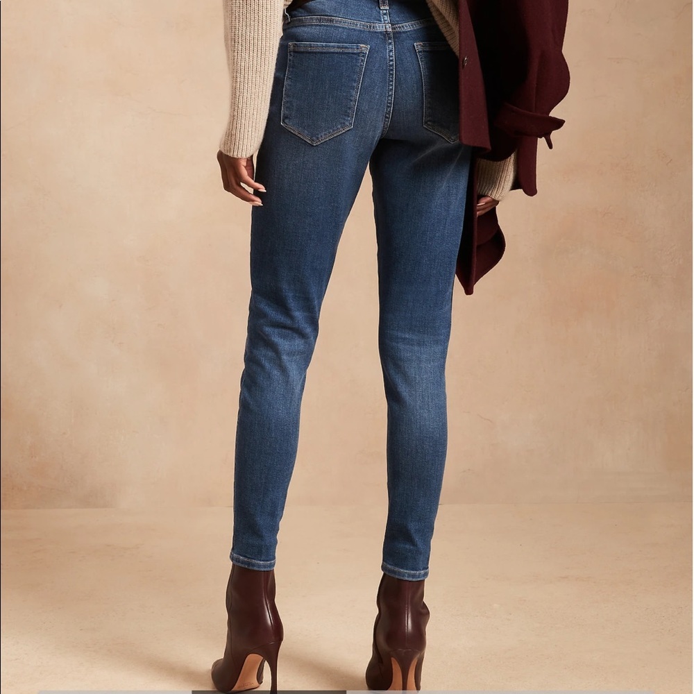 Banana Republic High-rise skinny fit jeans size 26 (2) NWOT darkest wash - Picture 2 of 12